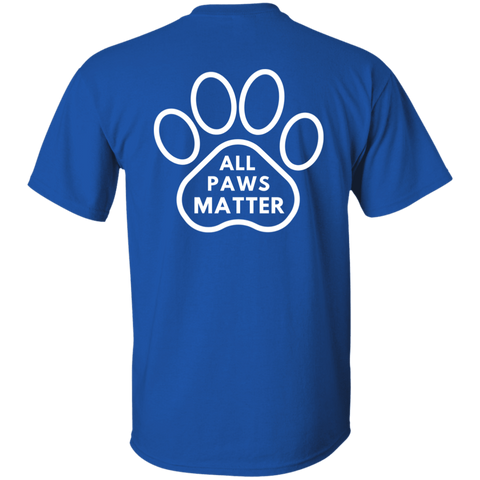 ALL PAWSMATTER PAW WHT (ON BACK)