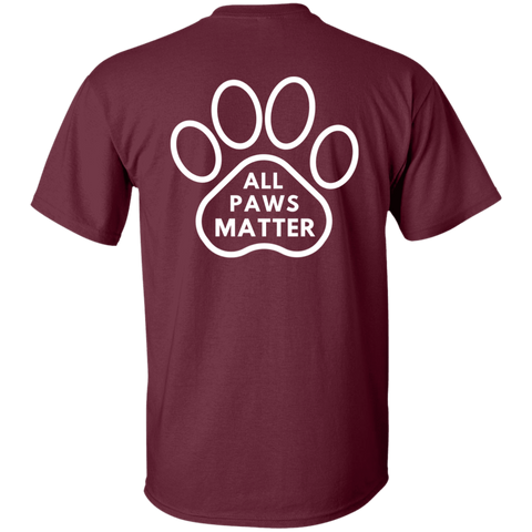 ALL PAWSMATTER PAW WHT (ON BACK)