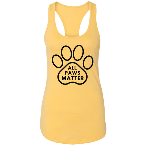 ALL PAWS MATTER WOMENS RACER TANK