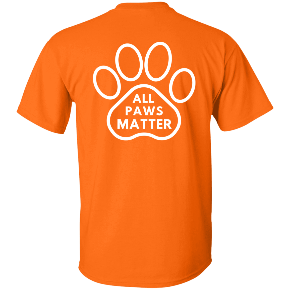 ALL PAWSMATTER PAW WHT (ON BACK)