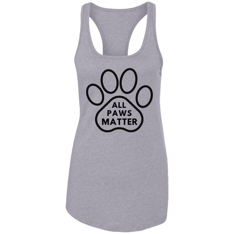 ALL PAWS MATTER WOMENS RACER TANK