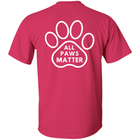 ALL PAWSMATTER PAW WHT (ON BACK)