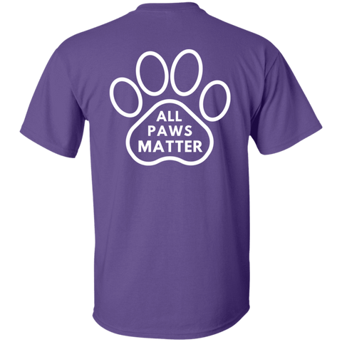 ALL PAWSMATTER PAW WHT (ON BACK)