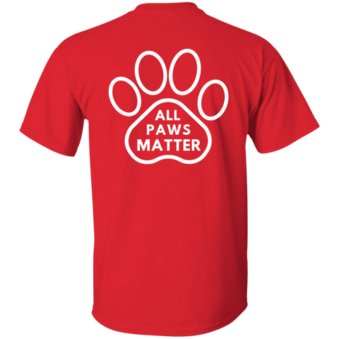 ALL PAWSMATTER PAW WHT (ON BACK)