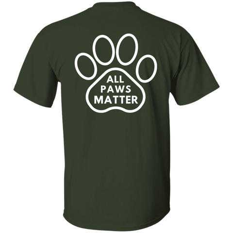 ALL PAWSMATTER PAW WHT (ON BACK)