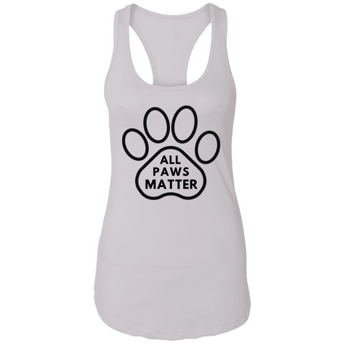 ALL PAWS MATTER WOMENS RACER TANK