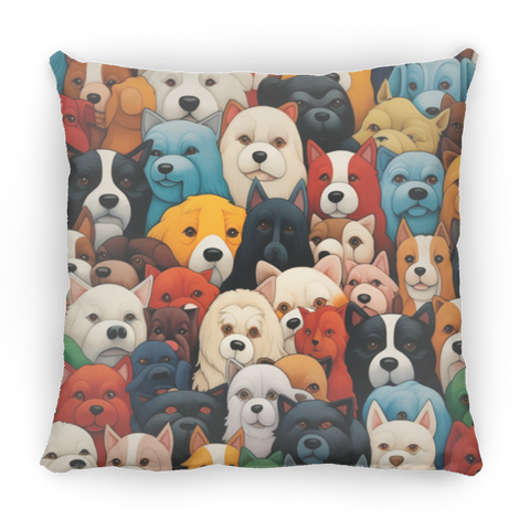 Dogs - Seamless Pattern ZP16 Medium Square Pillow